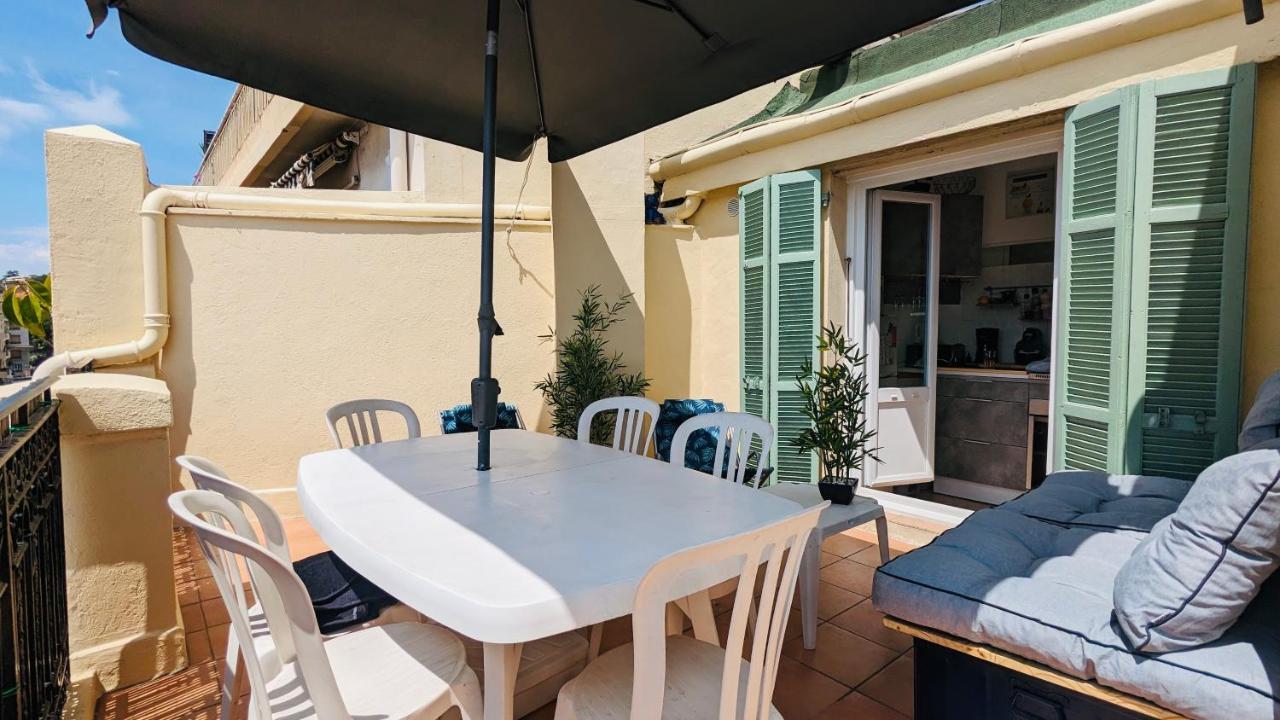 charmant studio au Cœur de Nice terrasse ensoleillée 850 M des plages Exterior foto